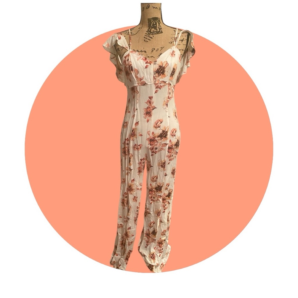 NWT Floral Wide Leg Jumpsuit